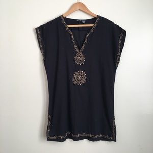 ⭐️SOLD⭐️ Vintage Beaded Indian Tunic Shirt